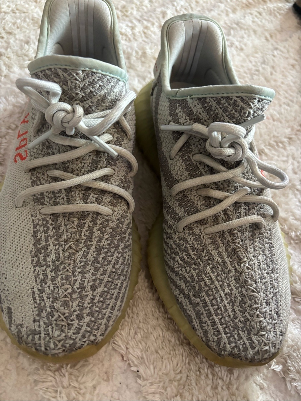 Adidas Yeezy Boost 350 V2 Men Gray Blue Tint Sneakers Size 7.5 - Picture 7 of 12